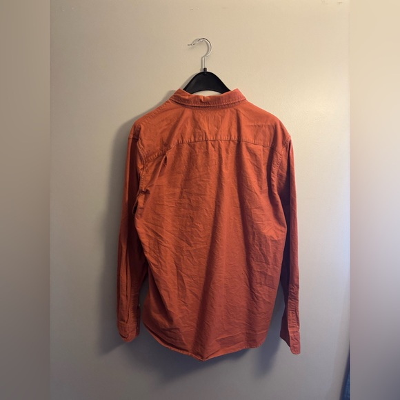 Large American Eagle 100% cotton Red/Burnt Orange button down shirt - Picture 5 of 6